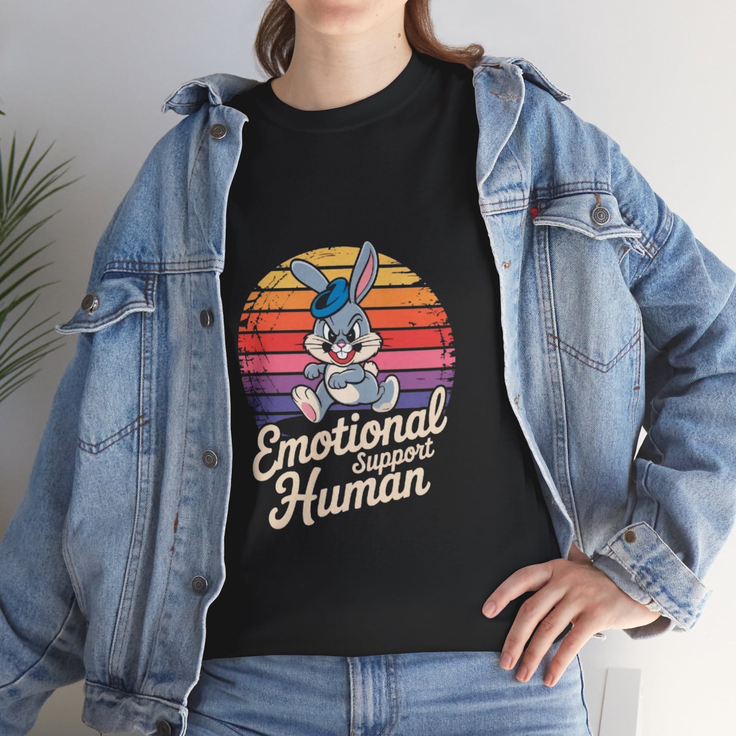 Unisex Heavy Cotton T-Shirt -Emotional Support Human Tee