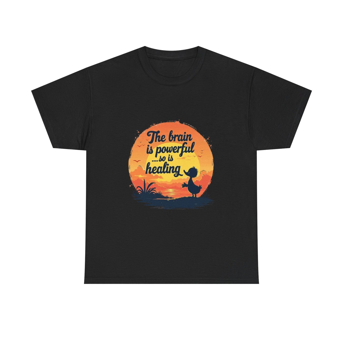 Unisex Heavy Cotton Tee - The Brain is Powerful' Inspirational T-Shirt