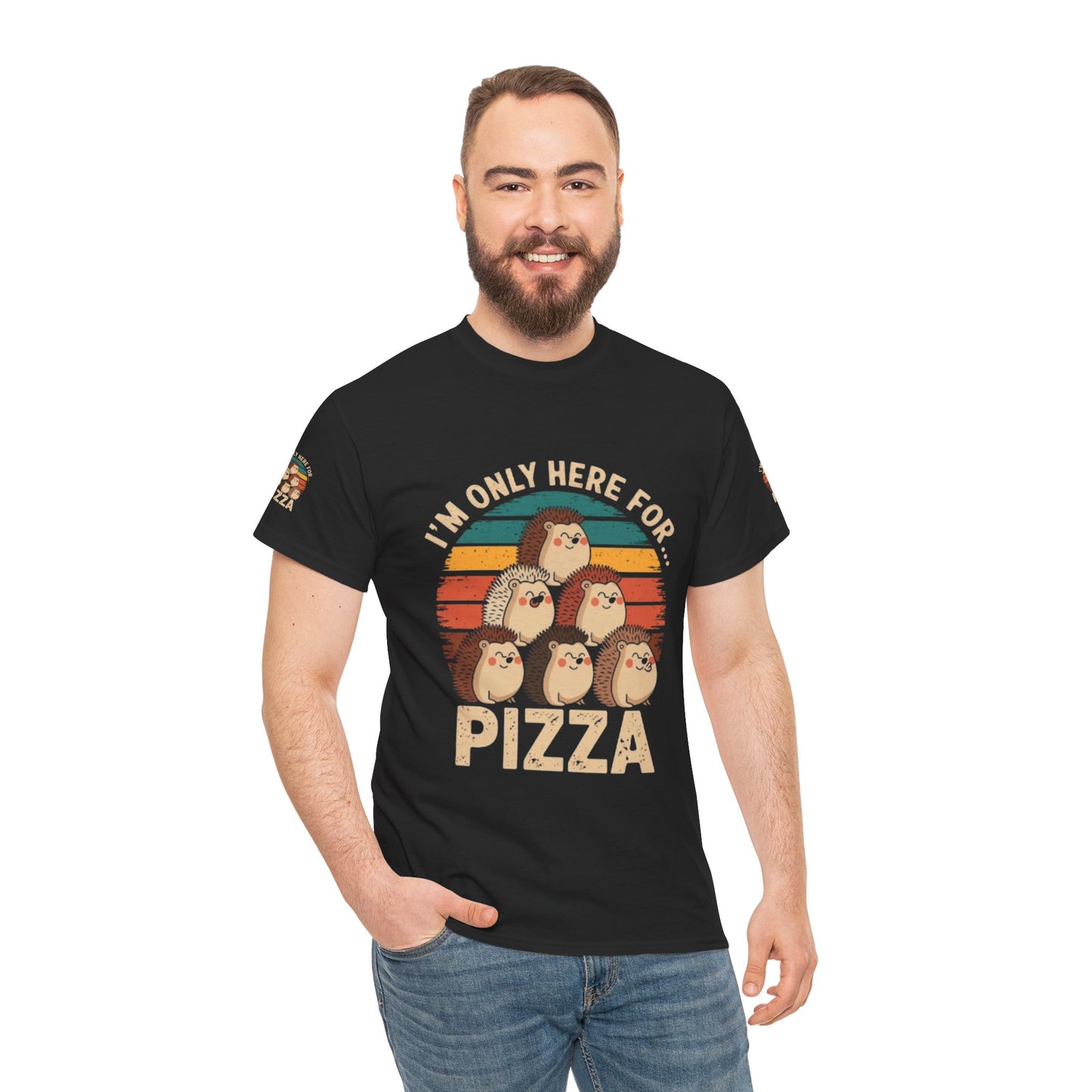 Cotton Tee -I'm only here for Pizza