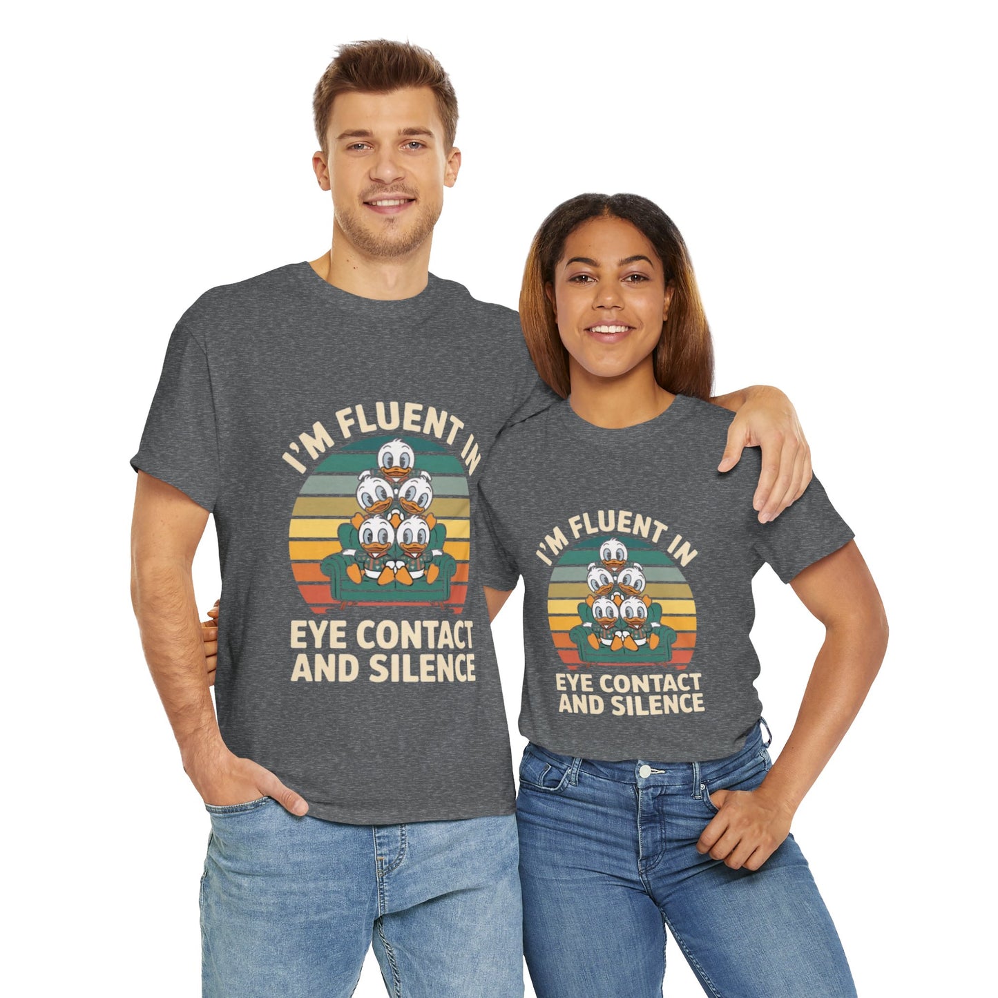 Unisex Heavy Cotton Tee -Fluent in Eye Contact