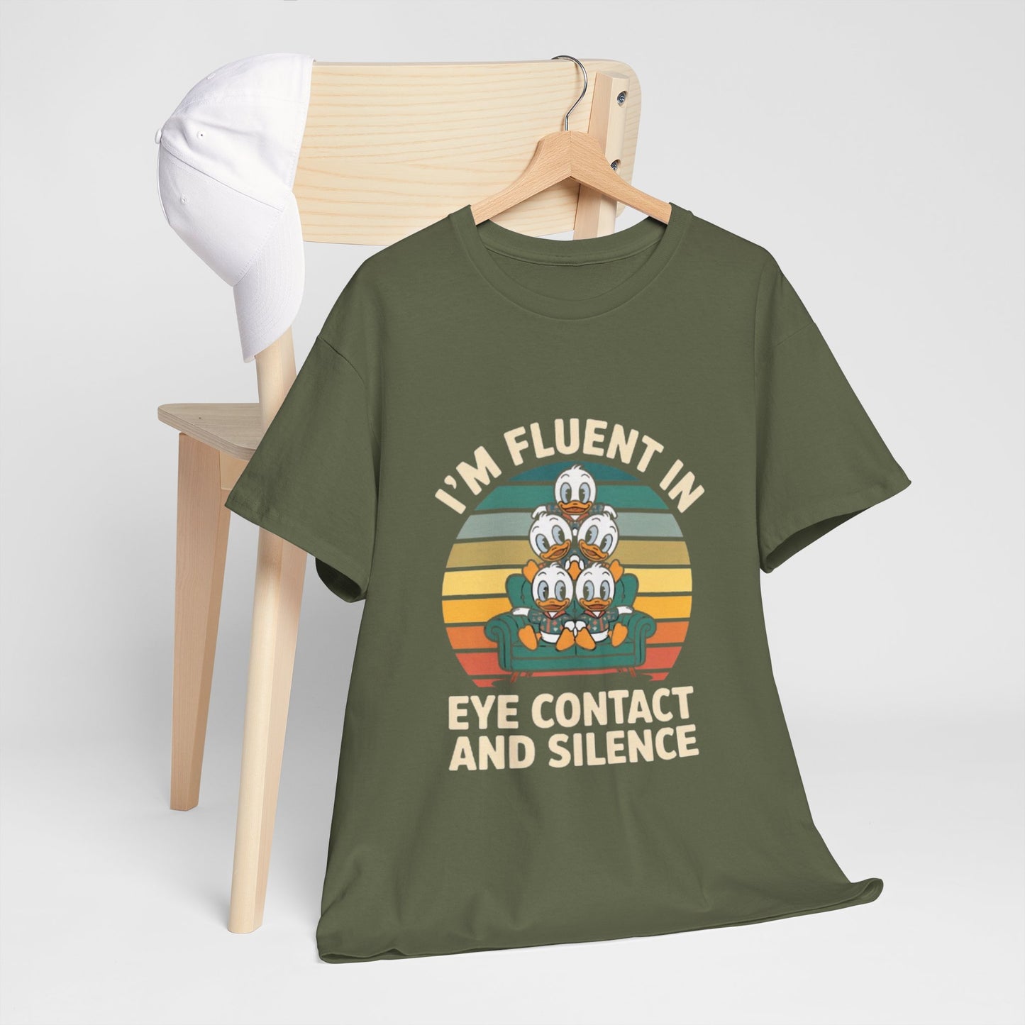 Unisex Heavy Cotton Tee -Fluent in Eye Contact