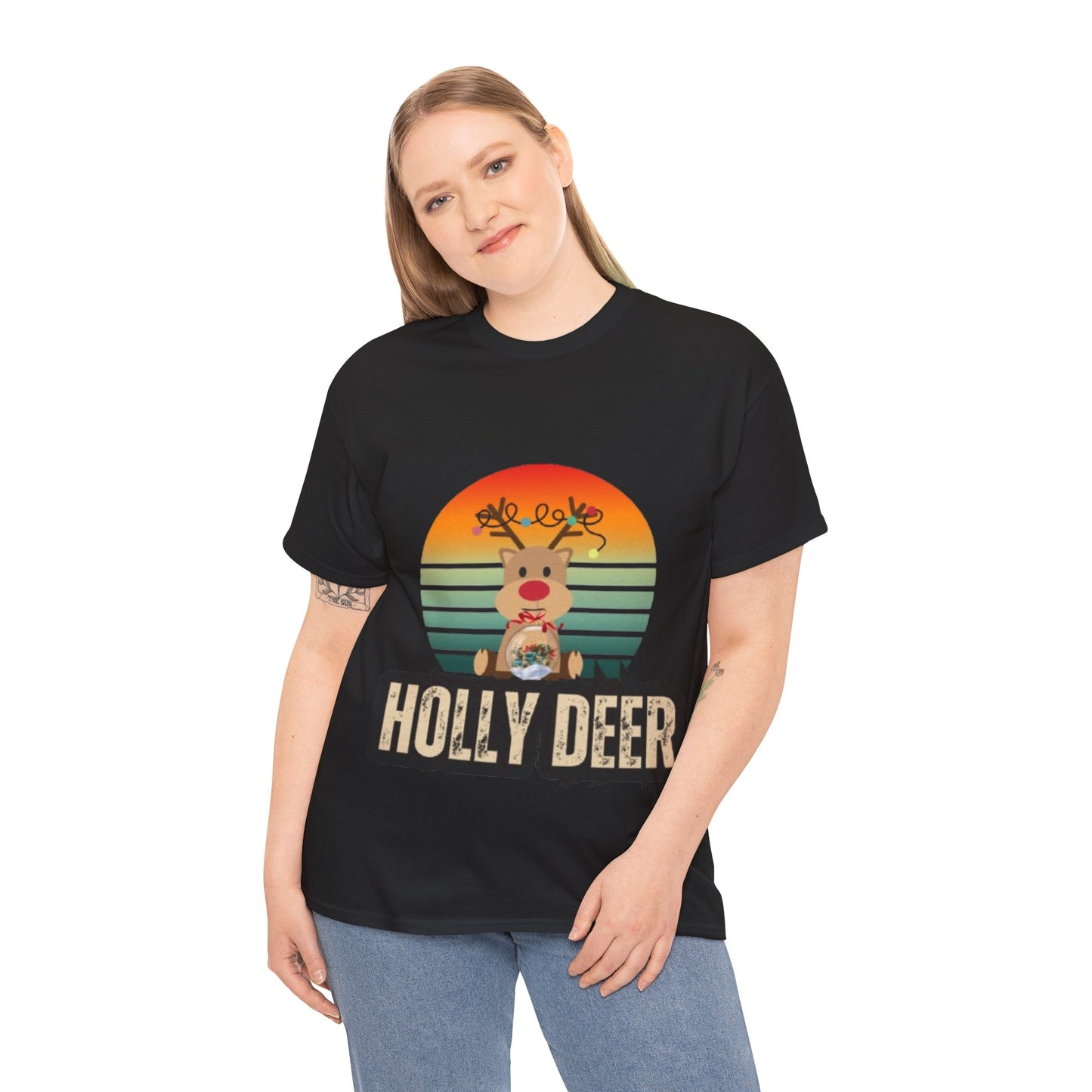 Unisex Cotton Tee -Holly Deer