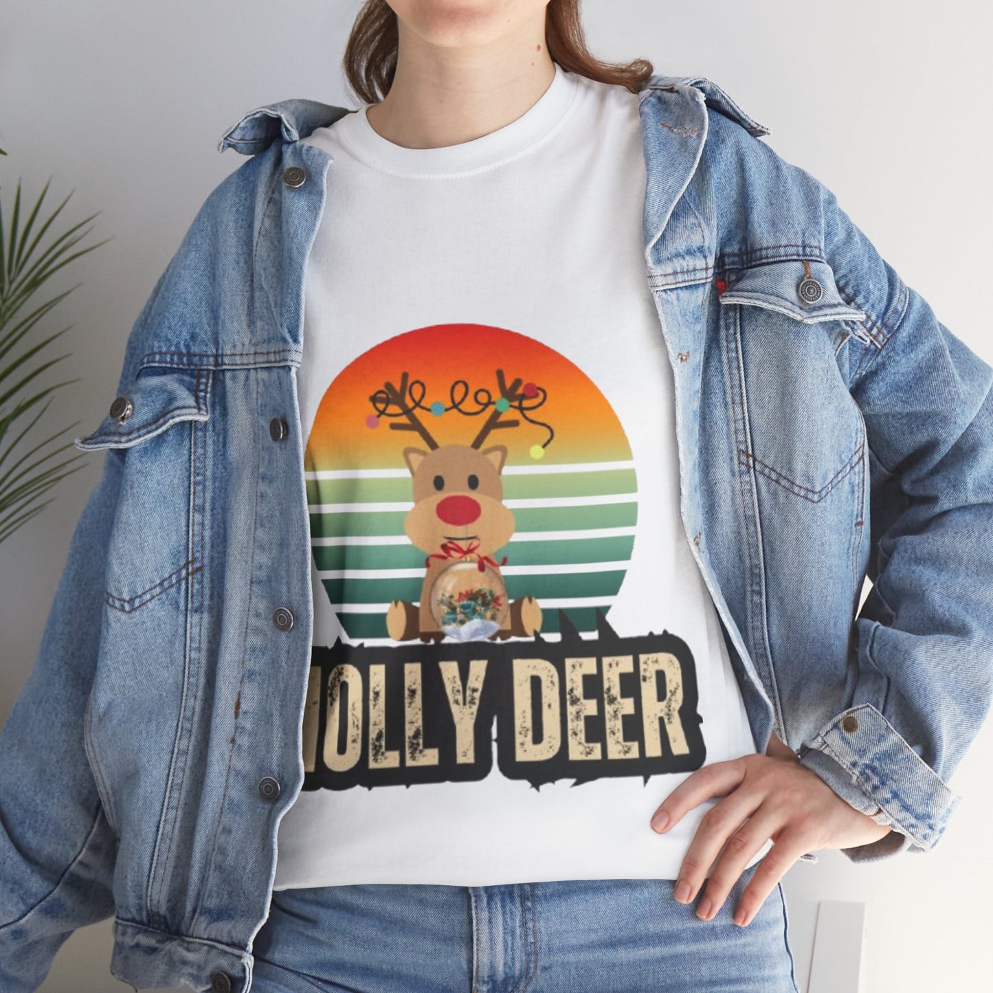 Unisex Cotton Tee -Holly Deer