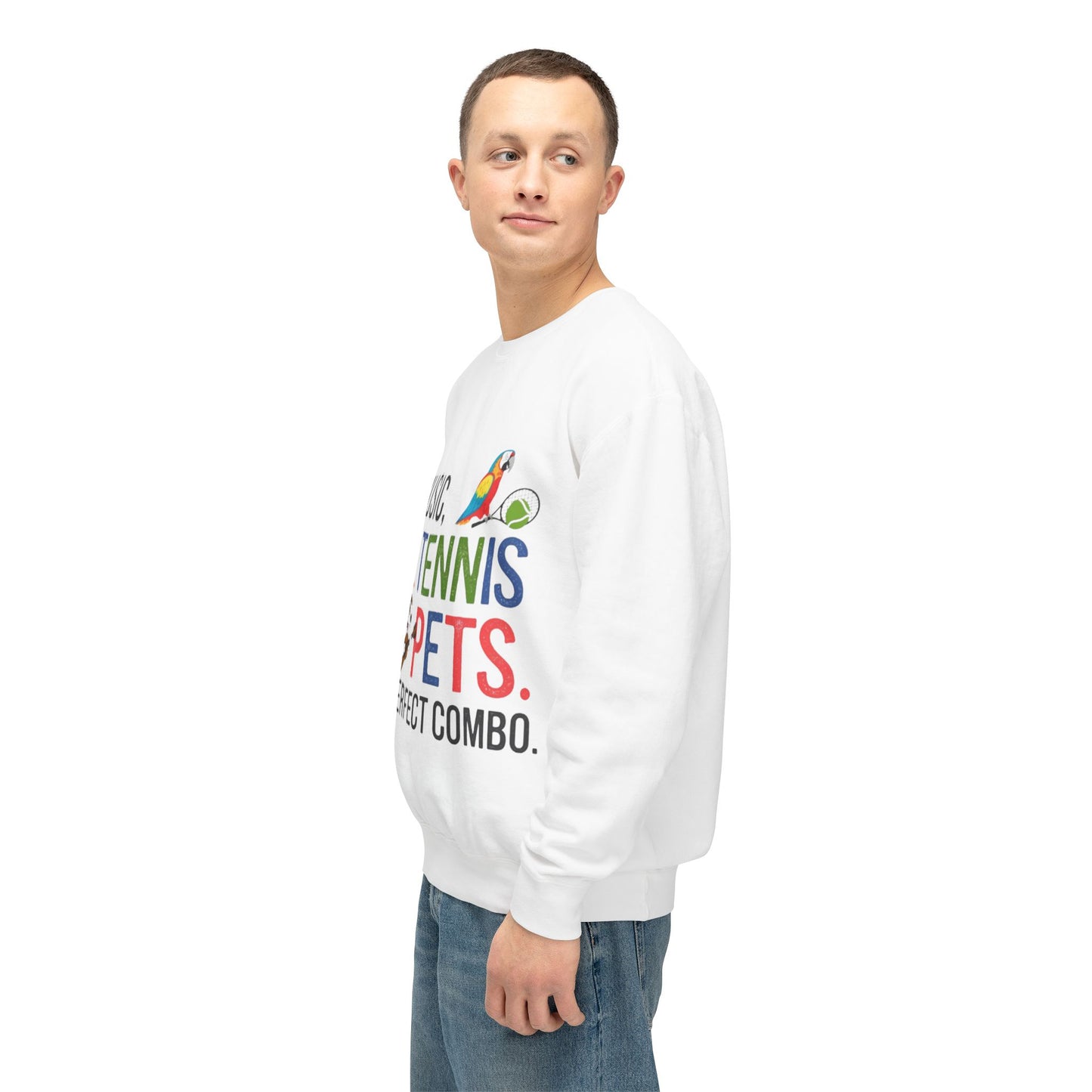 Music, Tennis & Pets Unisex Crewneck Sweatshirt