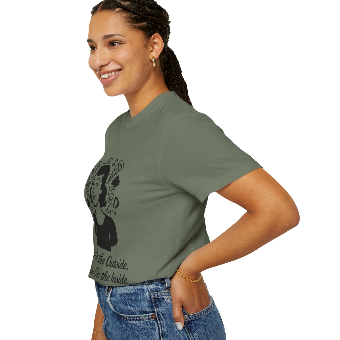 Calm on the Outside T-Shirt, Unisex Garment-Dyed Tee