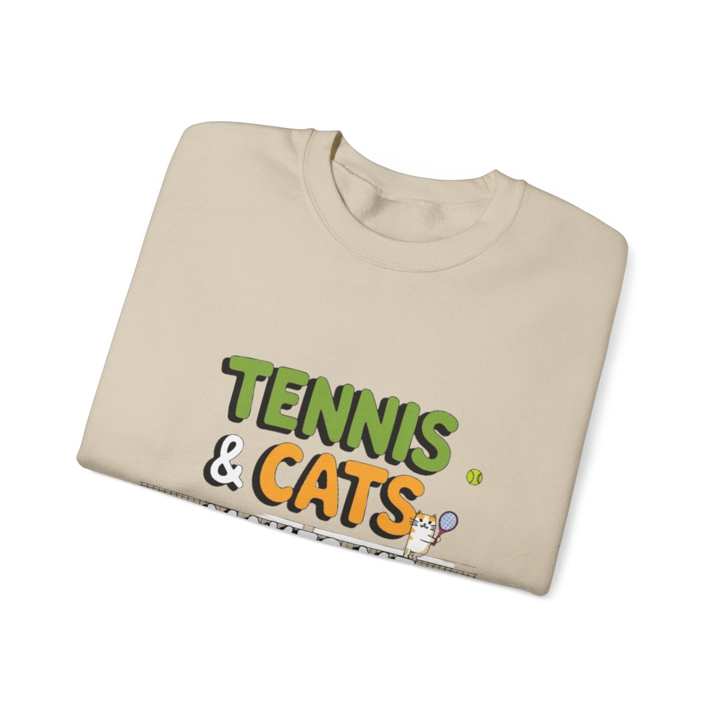 Sweatshirt-Tennis & Cats make me happy