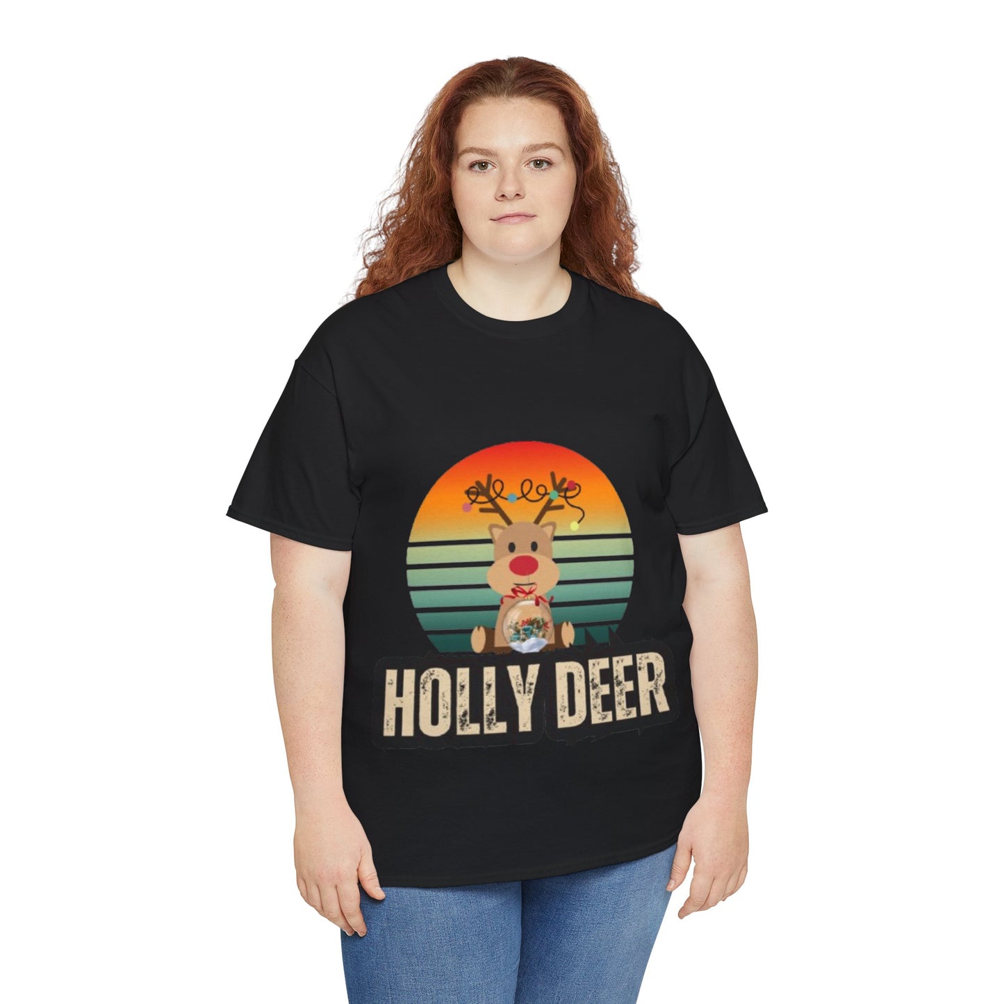 Unisex Cotton Tee -Holly Deer