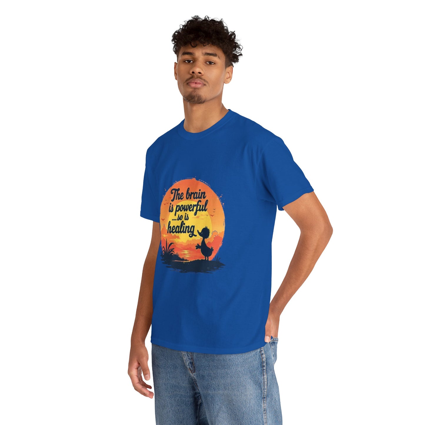 Unisex Heavy Cotton Tee - The Brain is Powerful' Inspirational T-Shirt
