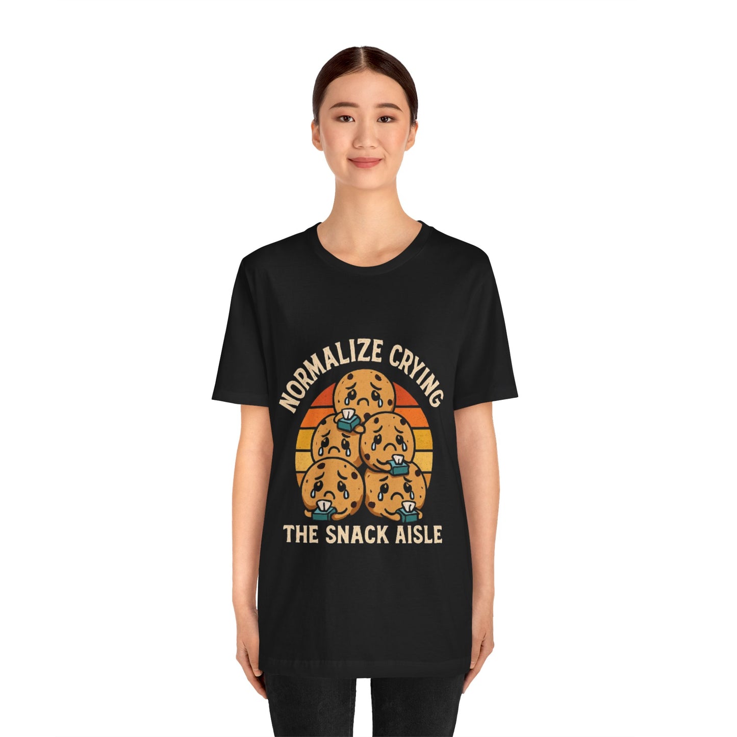 Normalize Crying Unisex Tee - Fun Snack Aisle Shirt, Counselor Humour