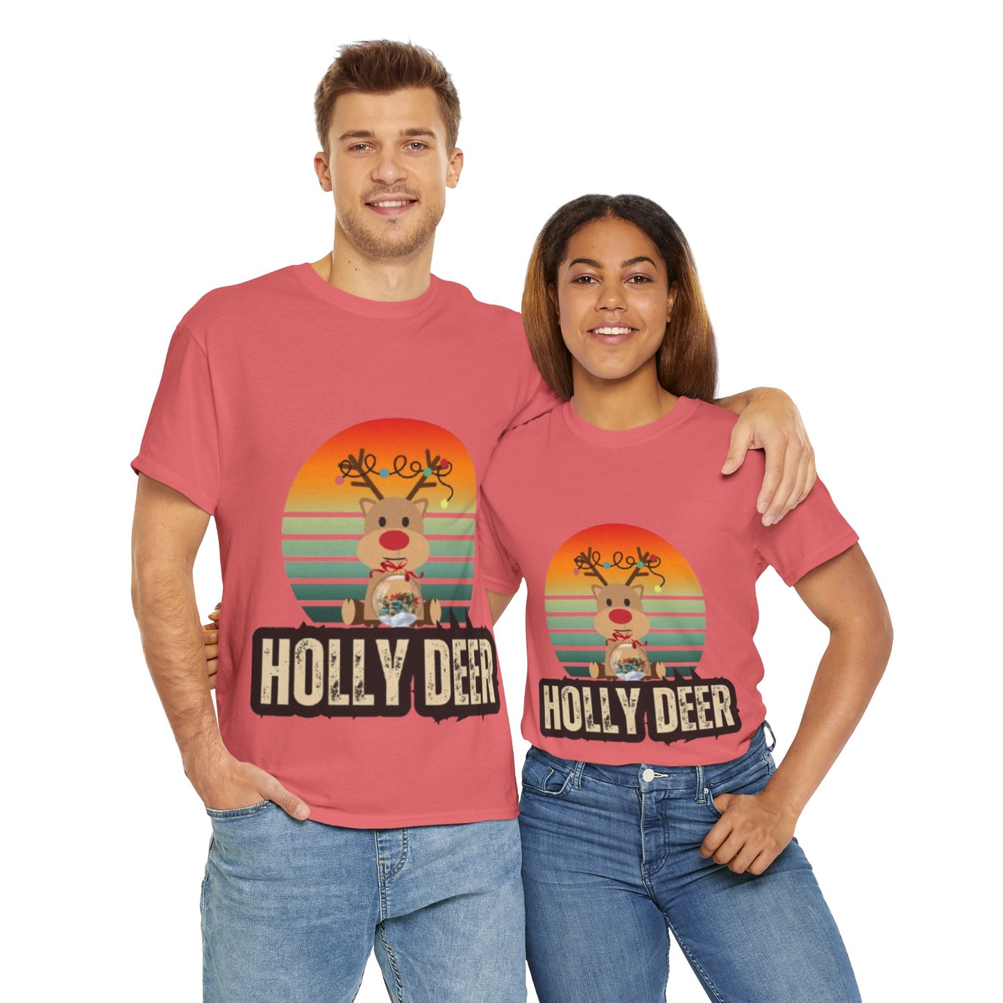 Unisex Cotton Tee -Holly Deer