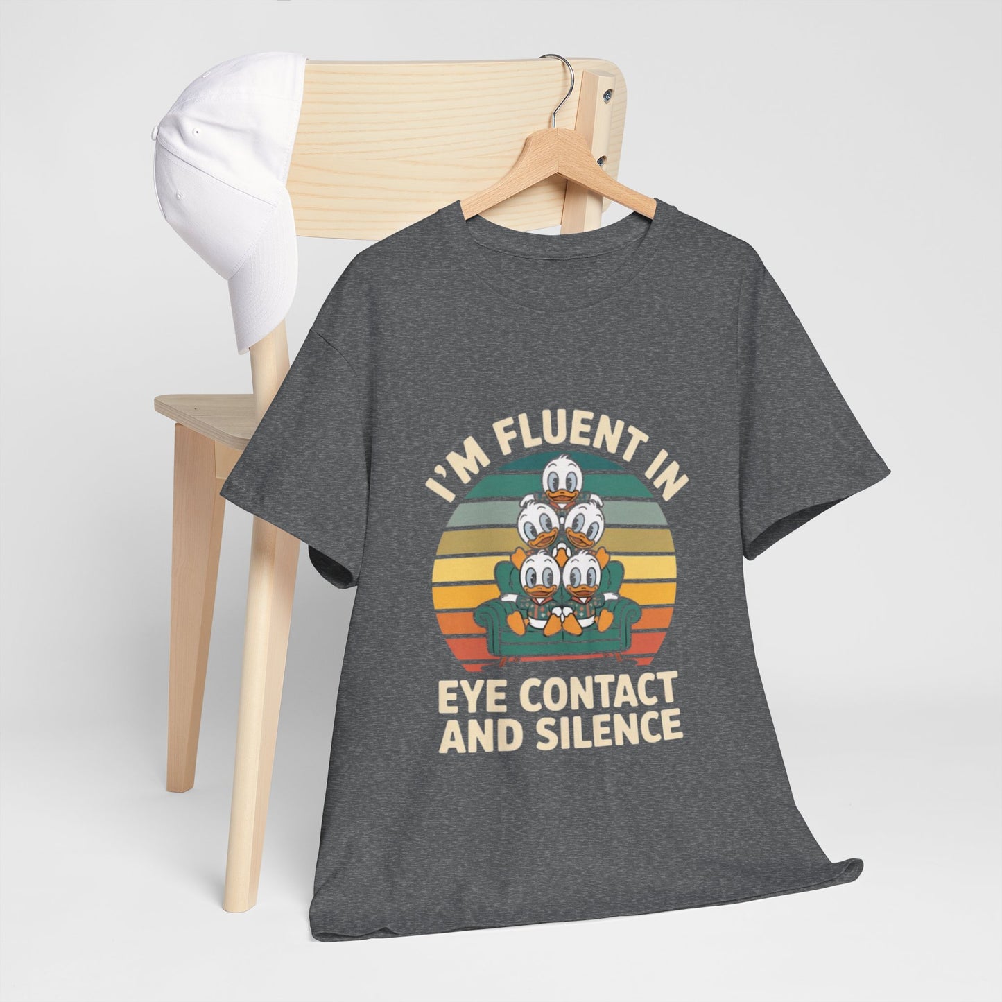 Unisex Heavy Cotton Tee -Fluent in Eye Contact