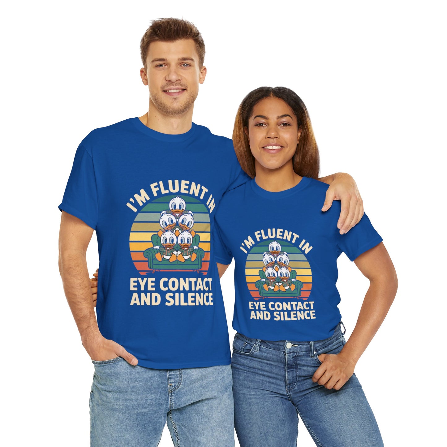 Unisex Heavy Cotton Tee -Fluent in Eye Contact