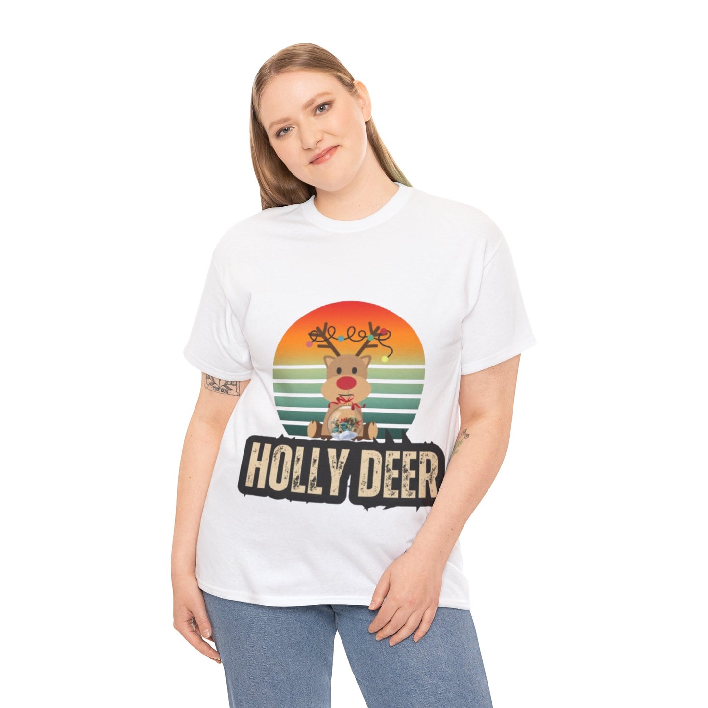 Unisex Cotton Tee -Holly Deer