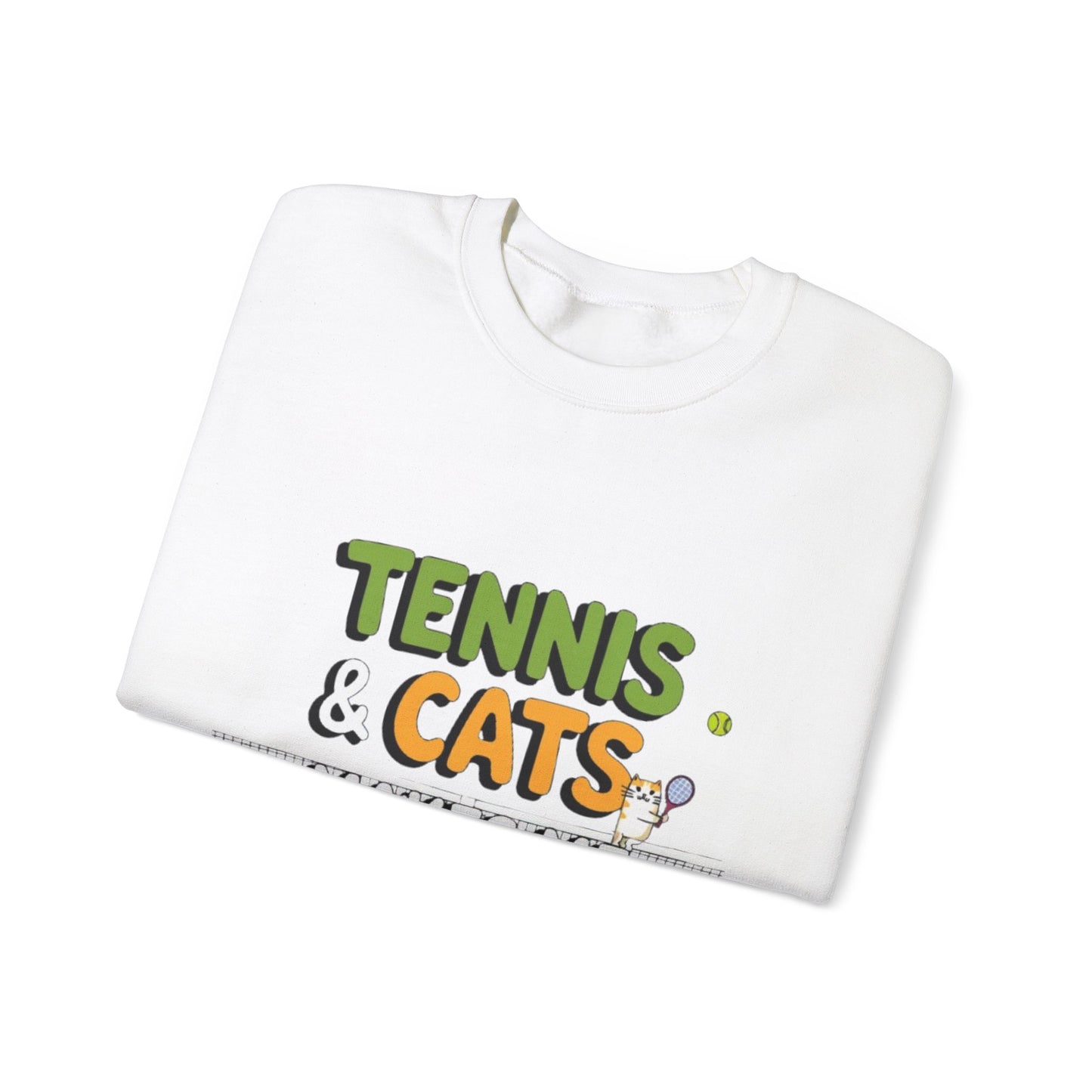 Sweatshirt-Tennis & Cats make me happy