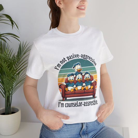 Unisex Jersey Short Sleeve T-Shirt -Funny Counsel-Assertive Tee