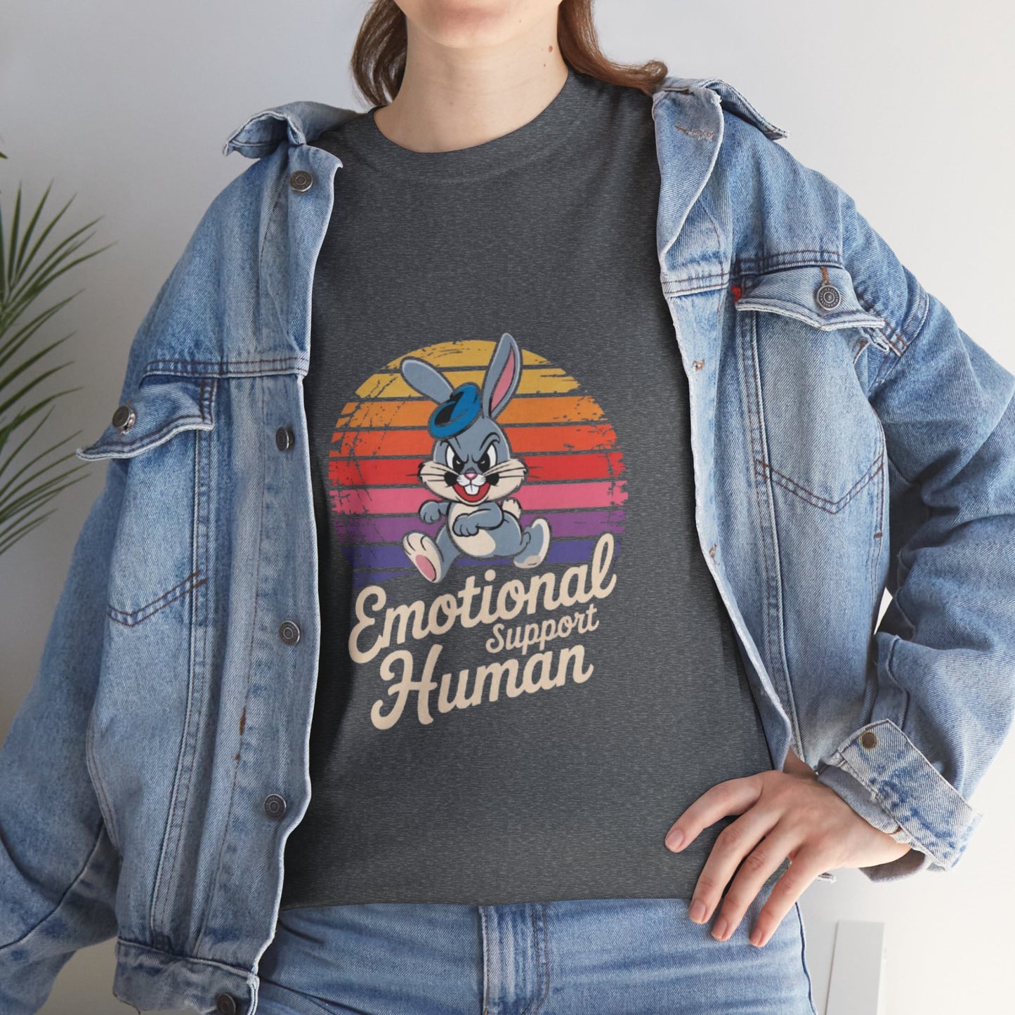 Unisex Heavy Cotton T-Shirt -Emotional Support Human Tee