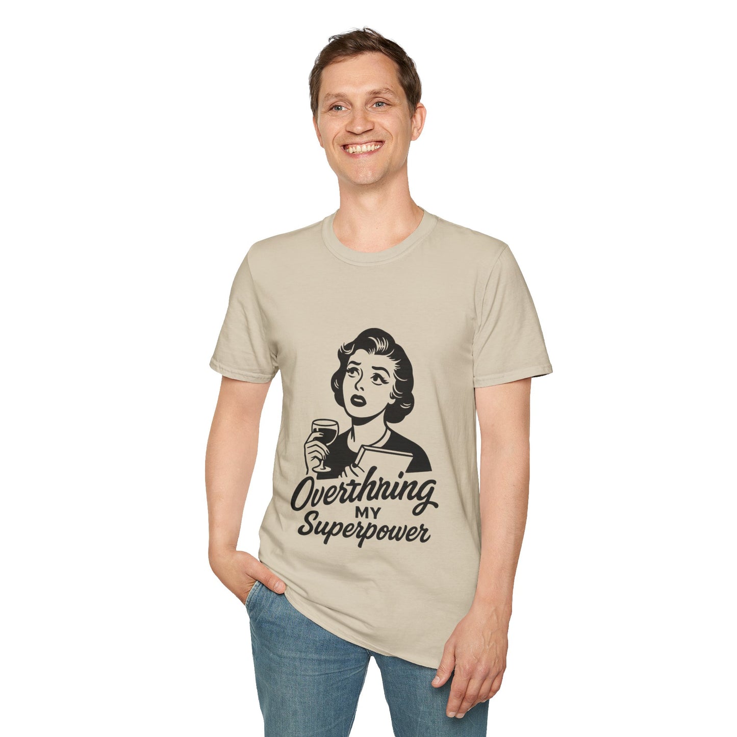 Unisex Softstyle T-Shirt - Overthinking My Superpower Tee