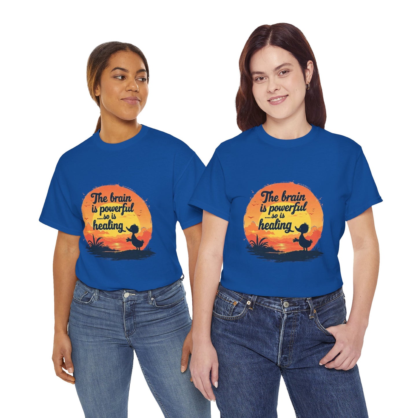 Unisex Heavy Cotton Tee - The Brain is Powerful' Inspirational T-Shirt