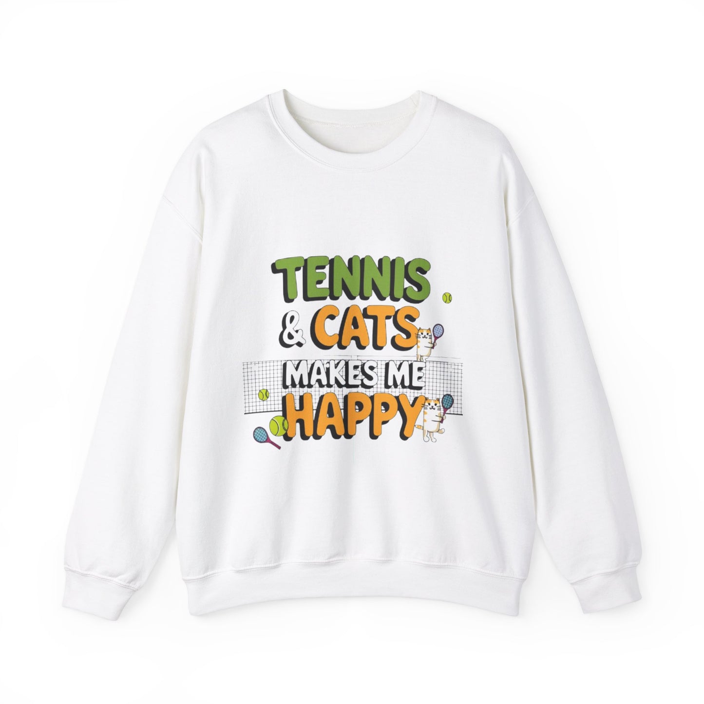 Sweatshirt-Tennis & Cats make me happy