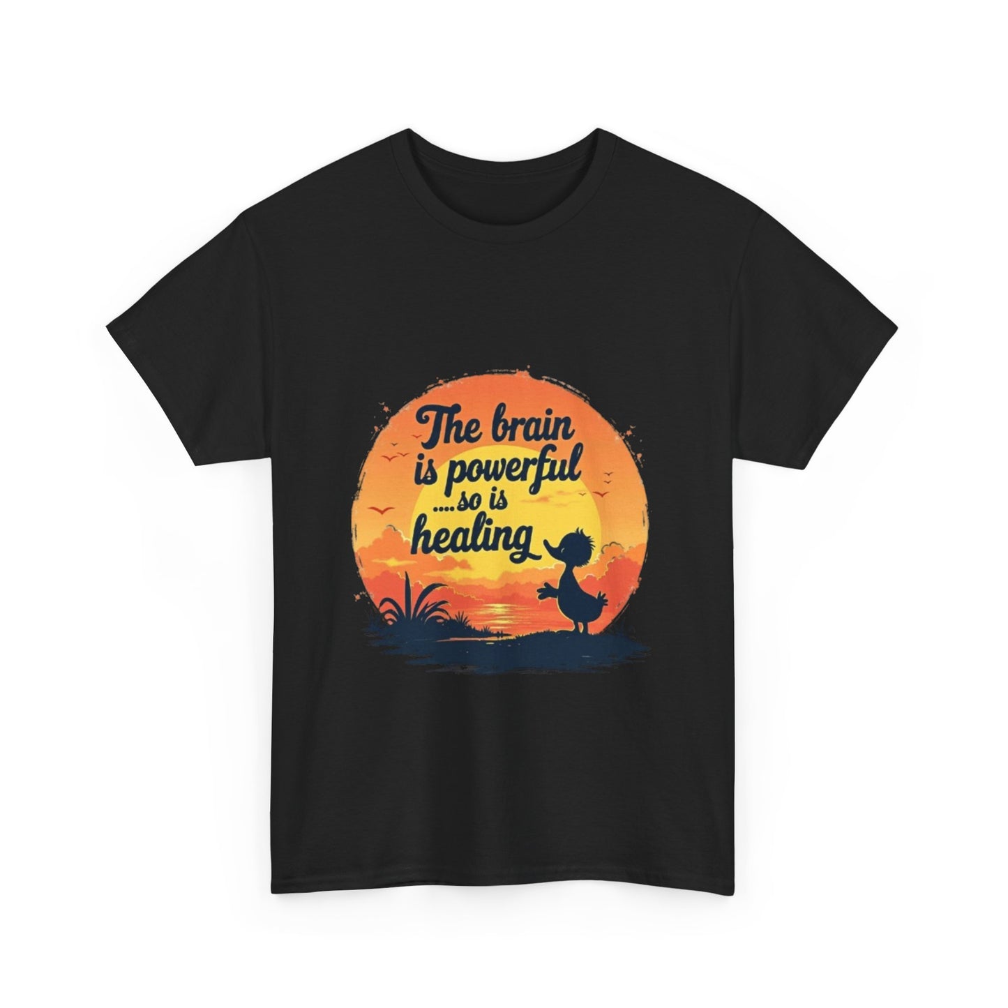 Unisex Heavy Cotton Tee - The Brain is Powerful' Inspirational T-Shirt