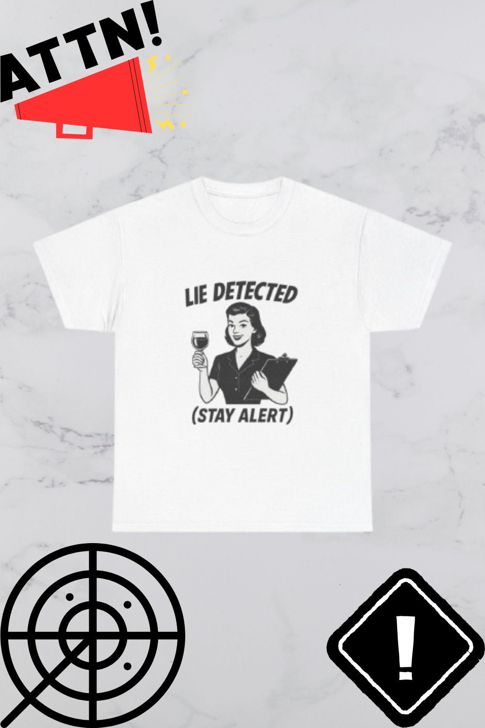Funny Lie Detected Unisex Tee