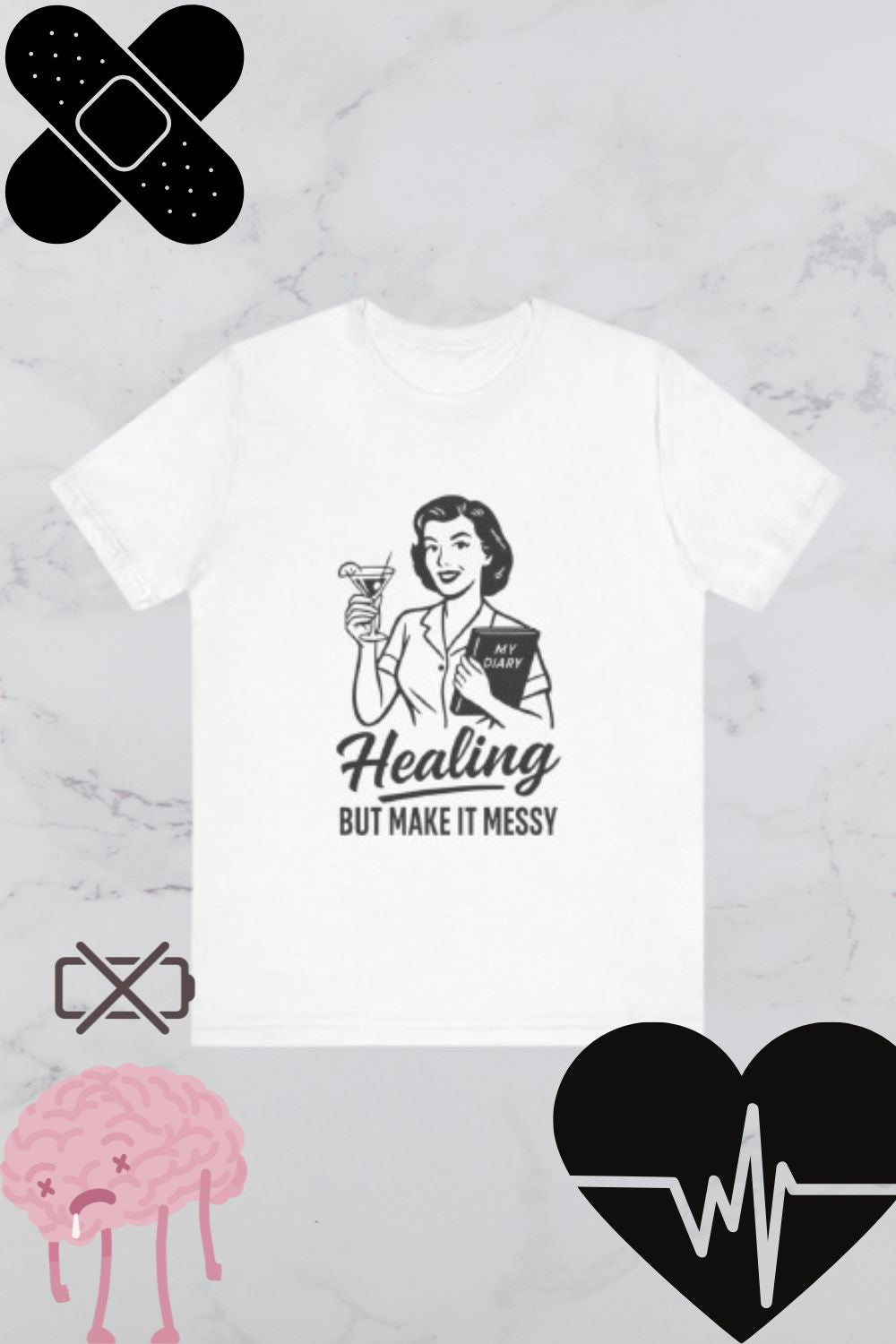 Healing But Make It Messy Tee - Unisex Jersey Short Sleeve T-Shirt