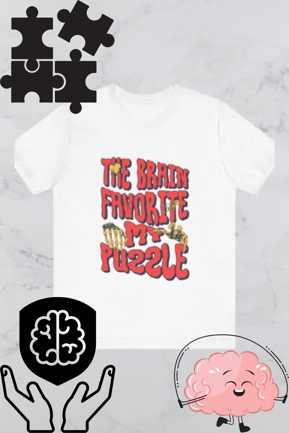 Psychology Enthusiast Unisex Tee - The Brain is my Favorite Puzzle