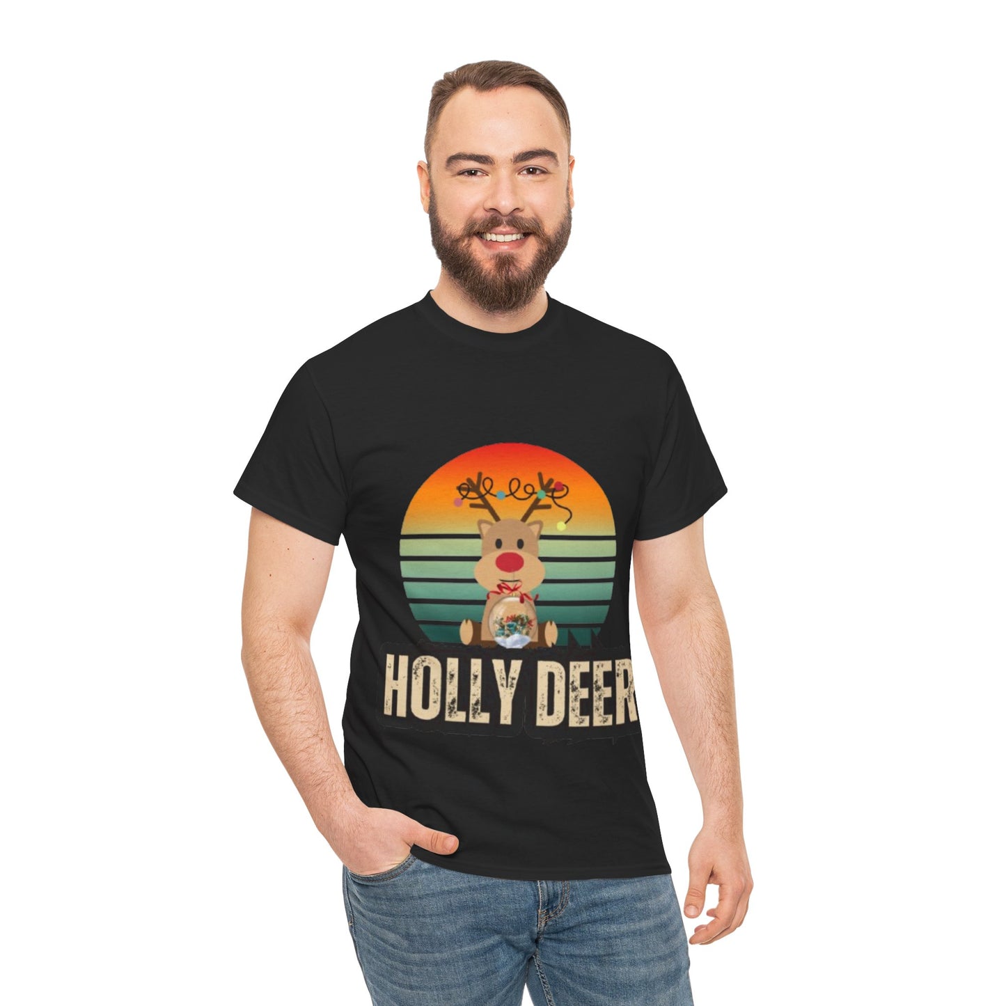 Unisex Cotton Tee -Holly Deer