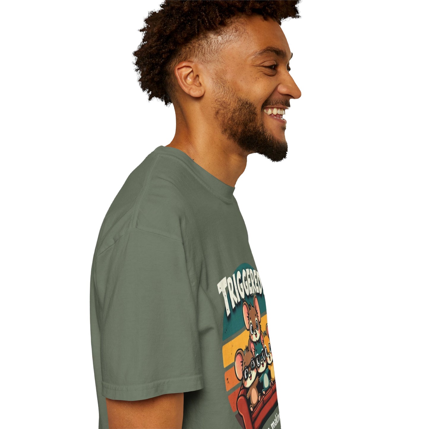 Funny Unisex Garment-Dyed T-Shirt - Triggered? Good, We're Making Progress