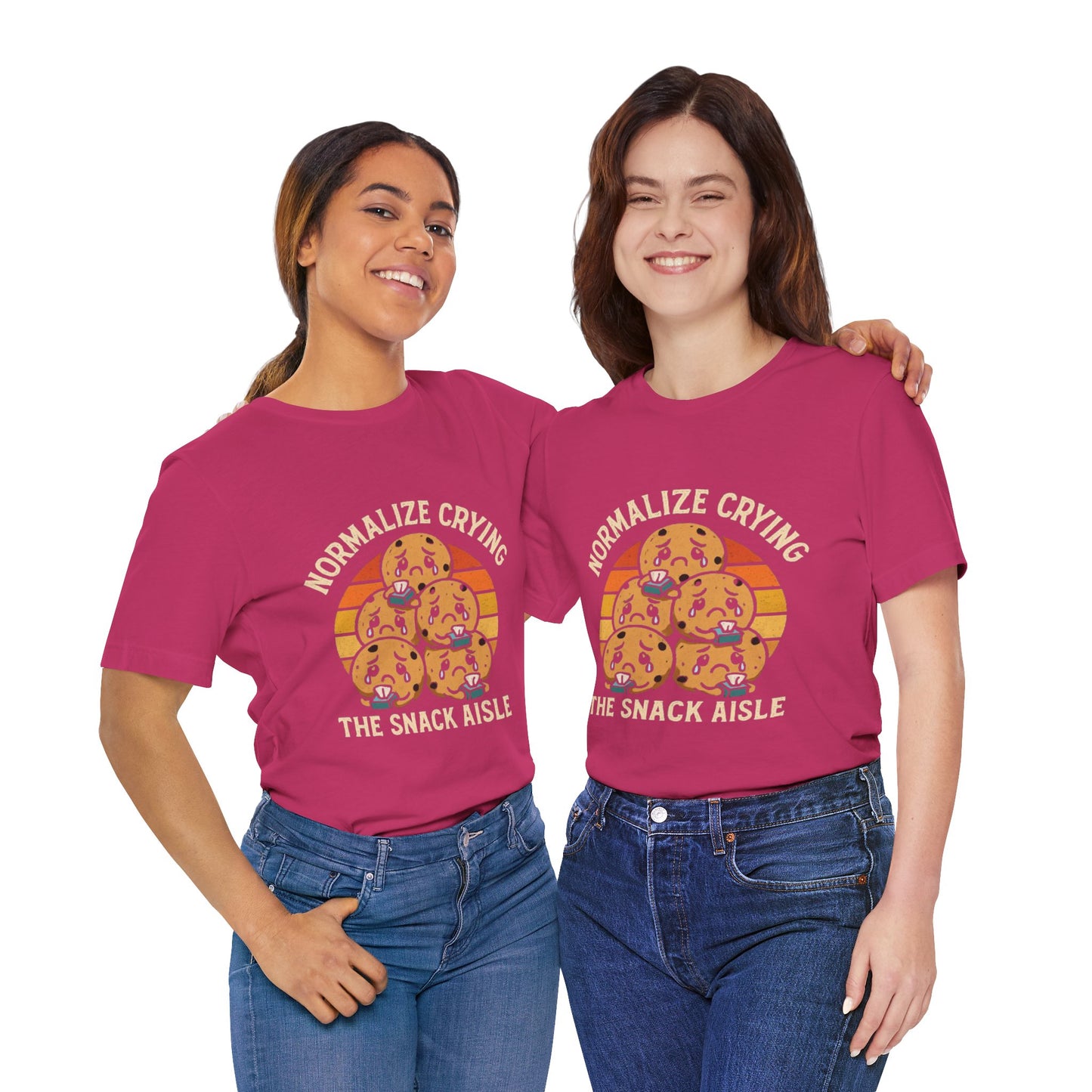 Normalize Crying Unisex Tee - Fun Snack Aisle Shirt, Counselor Humour