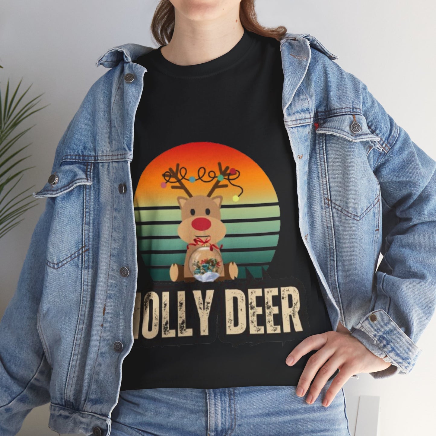 Unisex Cotton Tee -Holly Deer