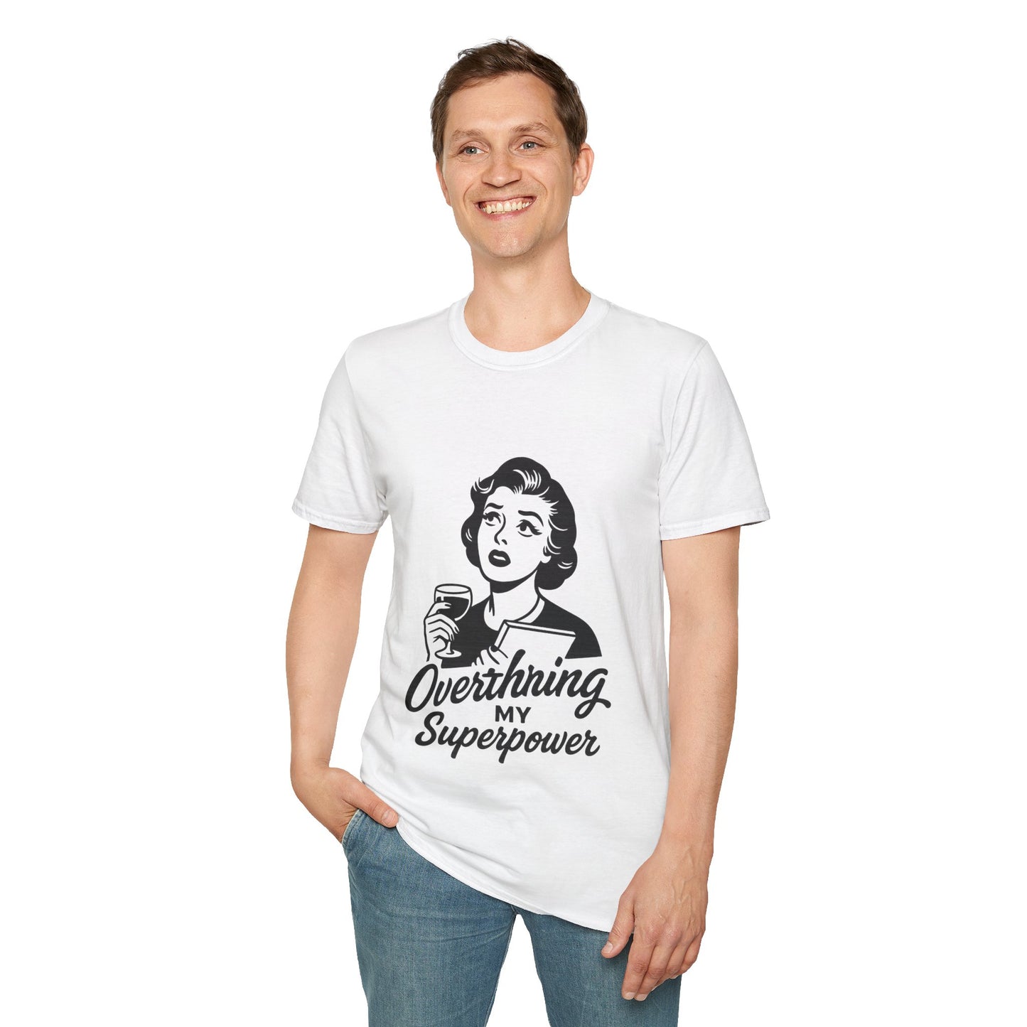 Unisex Softstyle T-Shirt - Overthinking My Superpower Tee