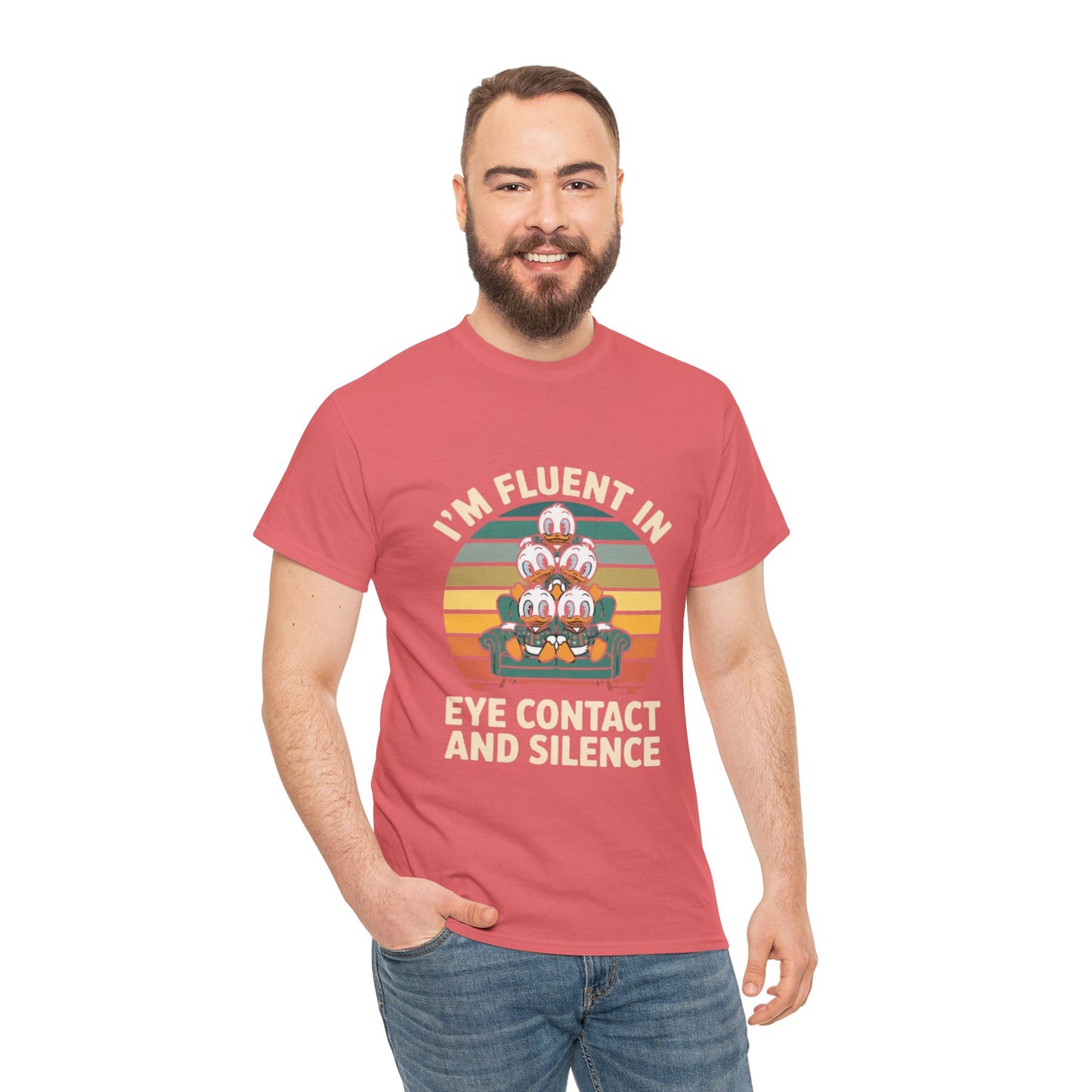 Unisex Heavy Cotton Tee -Fluent in Eye Contact