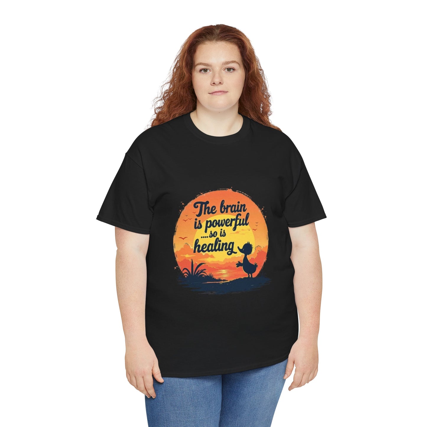 Unisex Heavy Cotton Tee - The Brain is Powerful' Inspirational T-Shirt