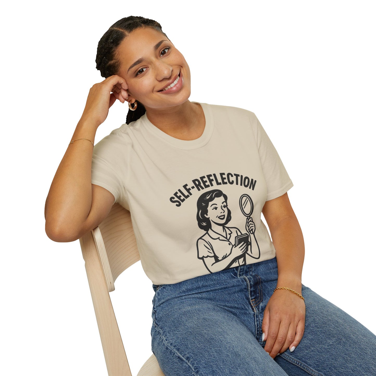 Self-Reflection Motivational Unisex T-Shirt, Self-Care Gift