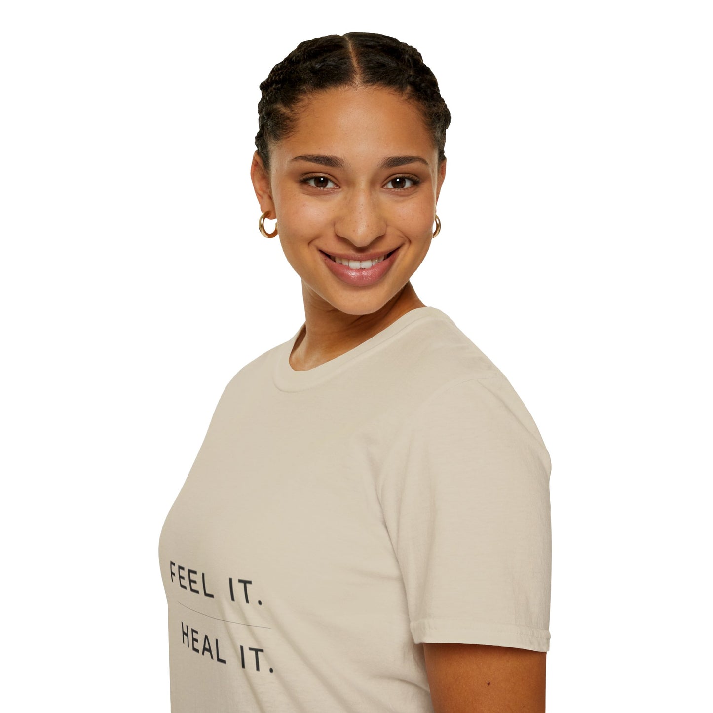 Feel It. Heal It T-Shirt – Mental Health Quote Tee, Minimalist Therapy Shirt,