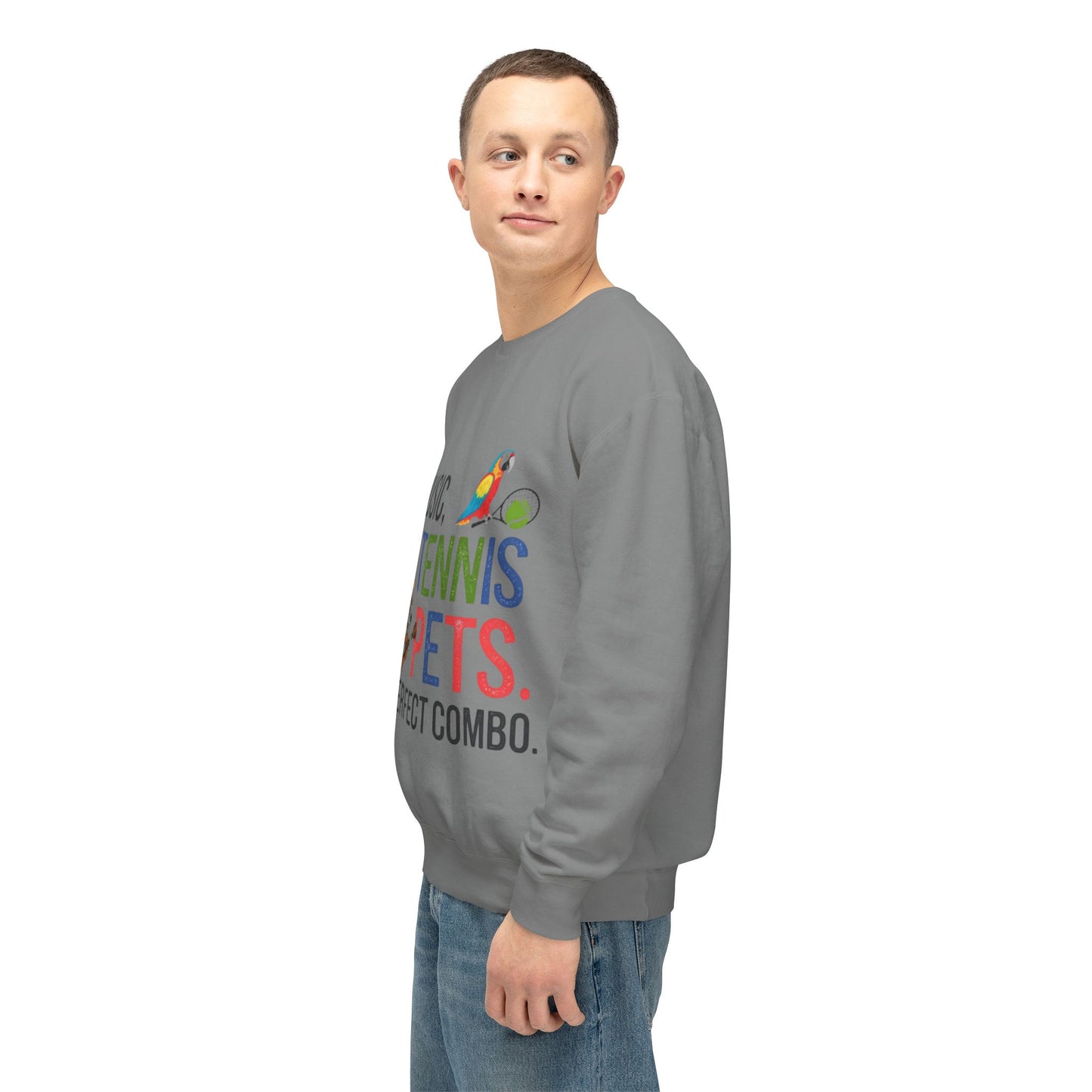 Music, Tennis & Pets Unisex Crewneck Sweatshirt