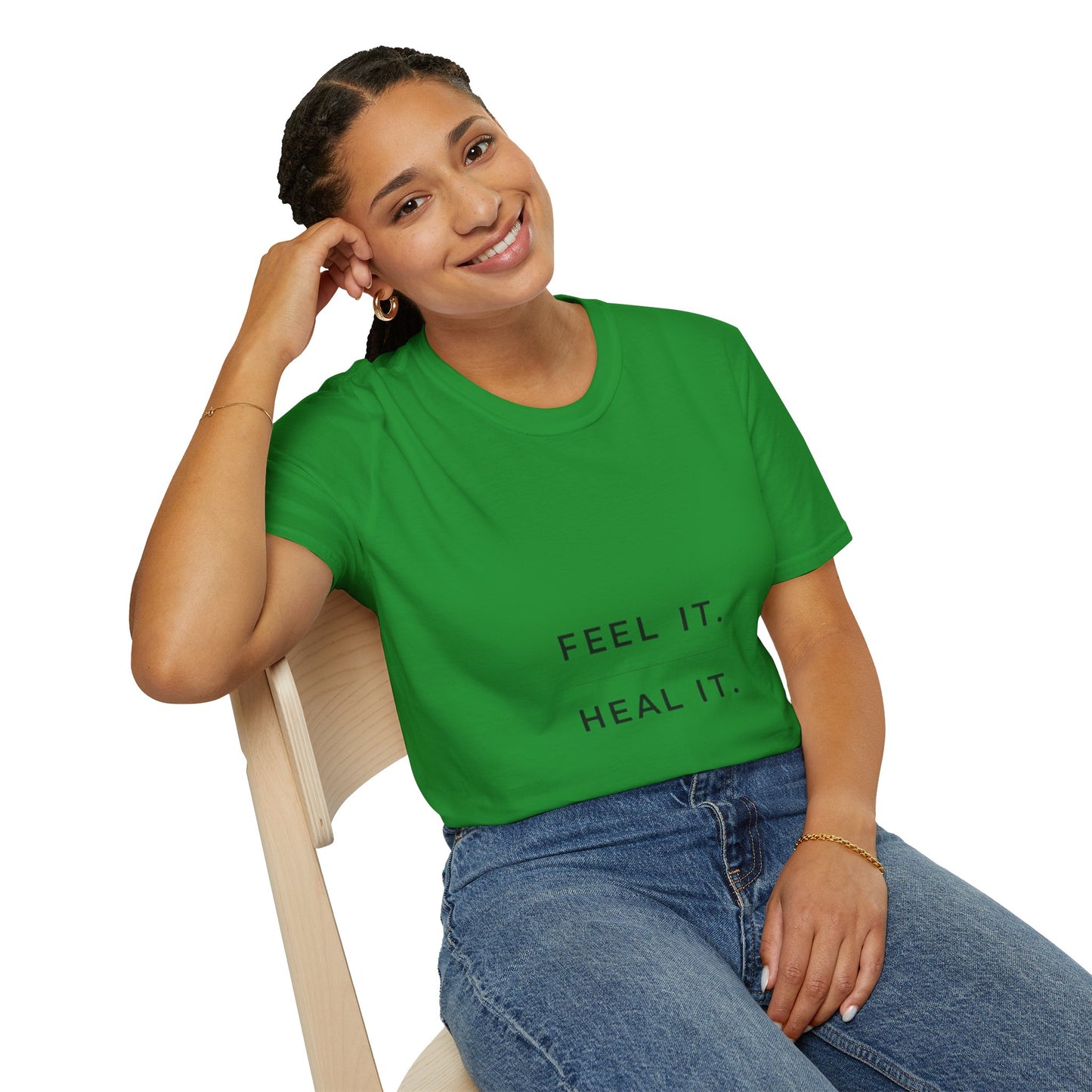 Feel It. Heal It T-Shirt – Mental Health Quote Tee, Minimalist Therapy Shirt,