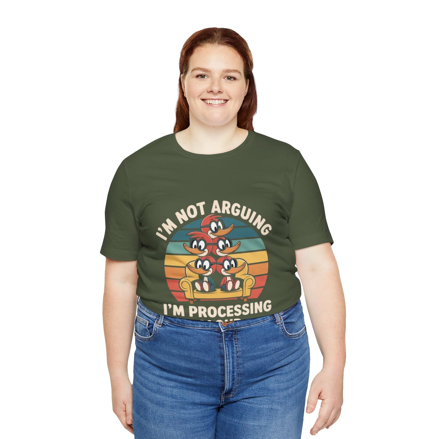 Unisex Jersey Tee - I'm Not Arguing, I'm Processing Aloud