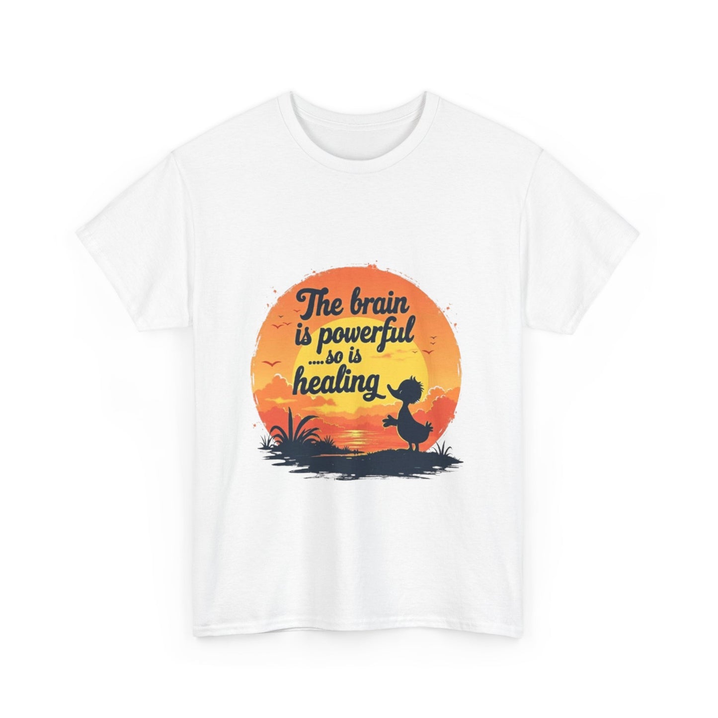 Unisex Heavy Cotton Tee - The Brain is Powerful' Inspirational T-Shirt