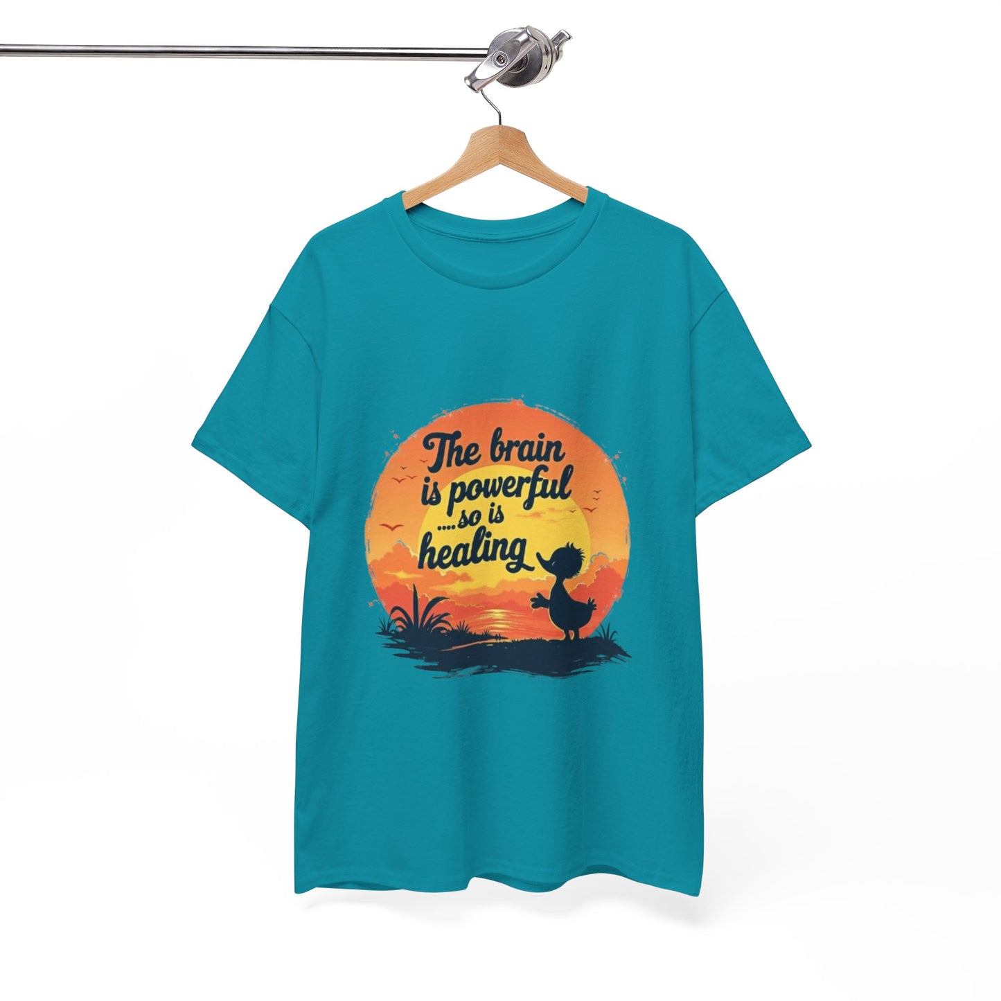 Unisex Heavy Cotton Tee - The Brain is Powerful' Inspirational T-Shirt