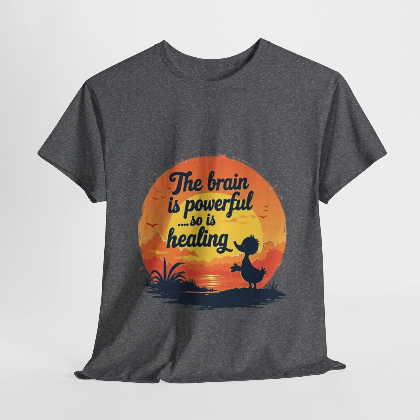 Unisex Heavy Cotton Tee - The Brain is Powerful' Inspirational T-Shirt