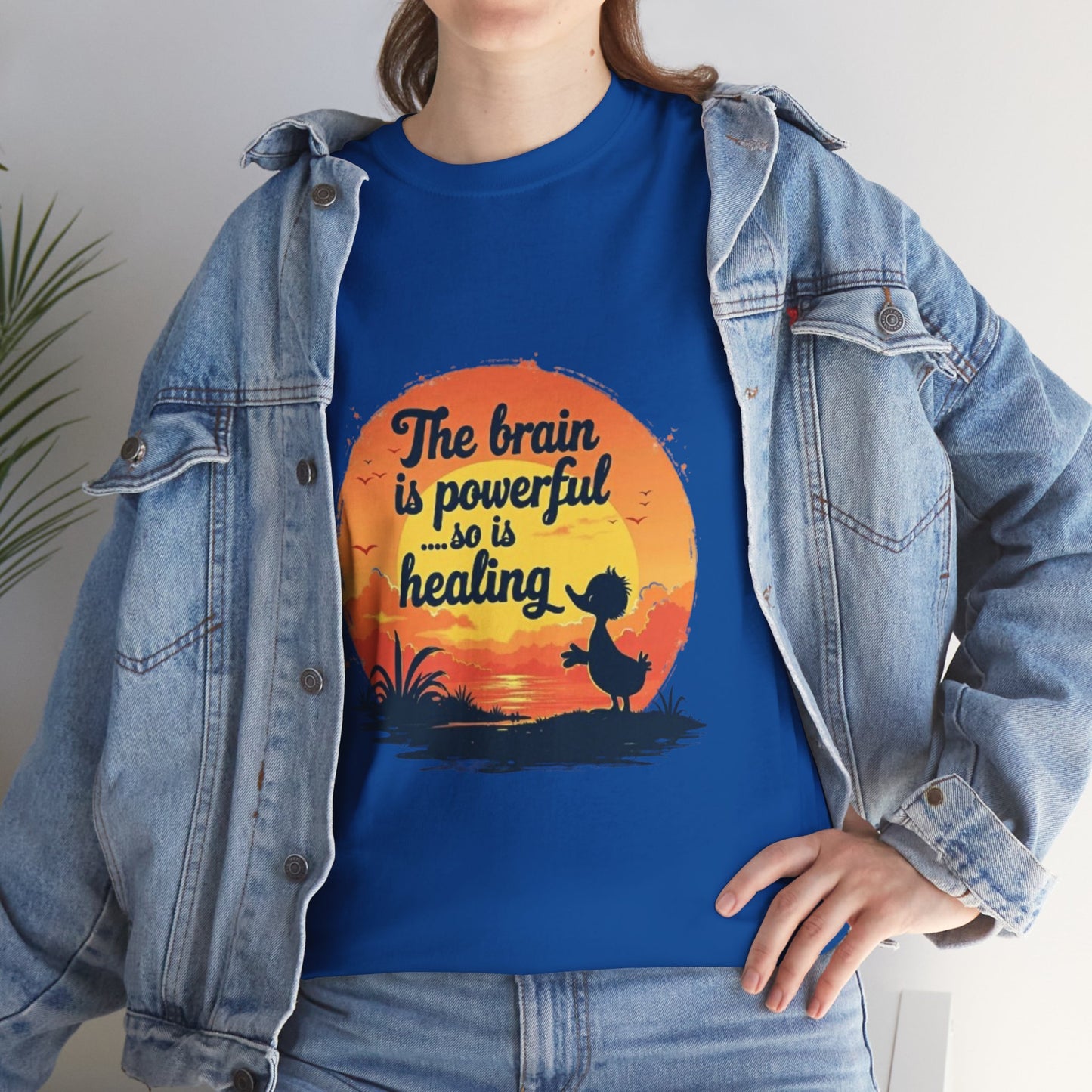 Unisex Heavy Cotton Tee - The Brain is Powerful' Inspirational T-Shirt