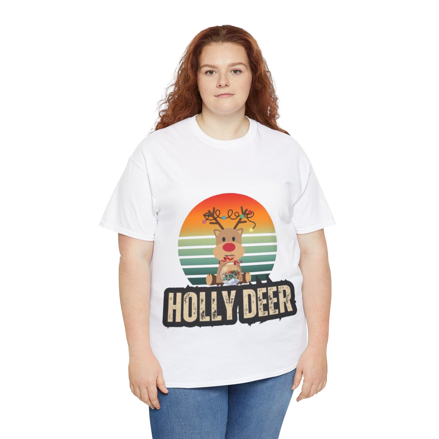 Unisex Cotton Tee -Holly Deer