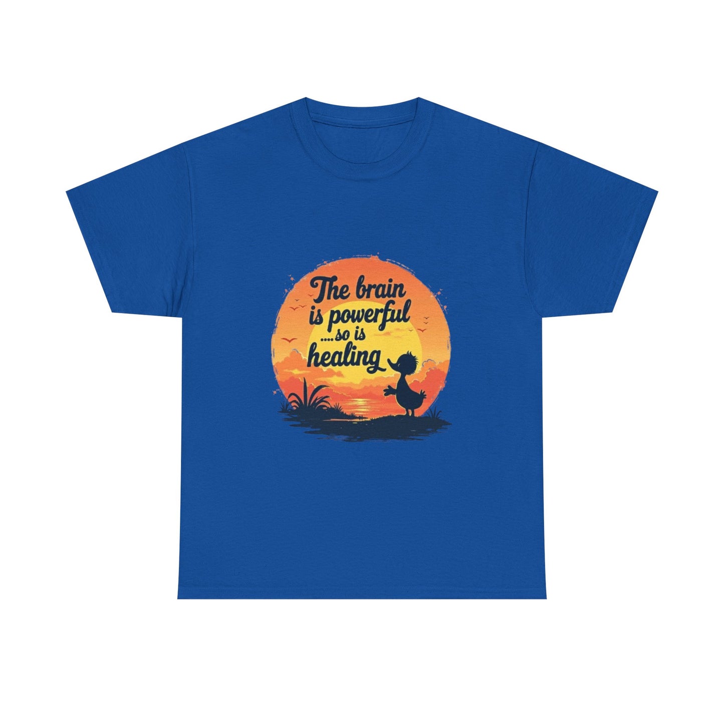 Unisex Heavy Cotton Tee - The Brain is Powerful' Inspirational T-Shirt
