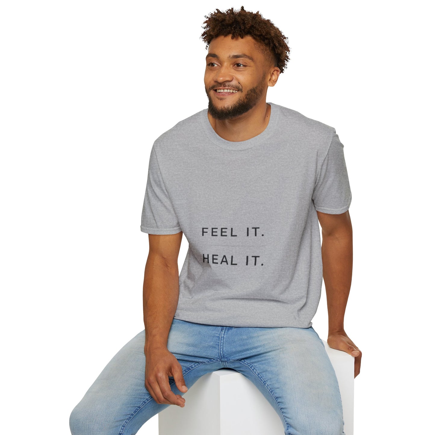 Feel It. Heal It T-Shirt – Mental Health Quote Tee, Minimalist Therapy Shirt,