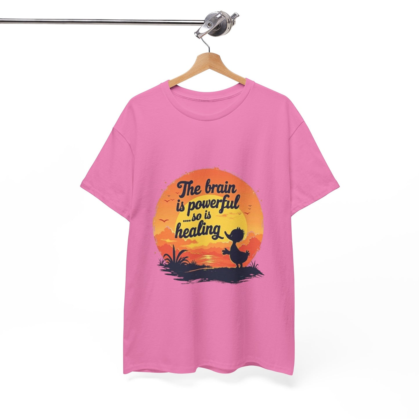 Unisex Heavy Cotton Tee - The Brain is Powerful' Inspirational T-Shirt