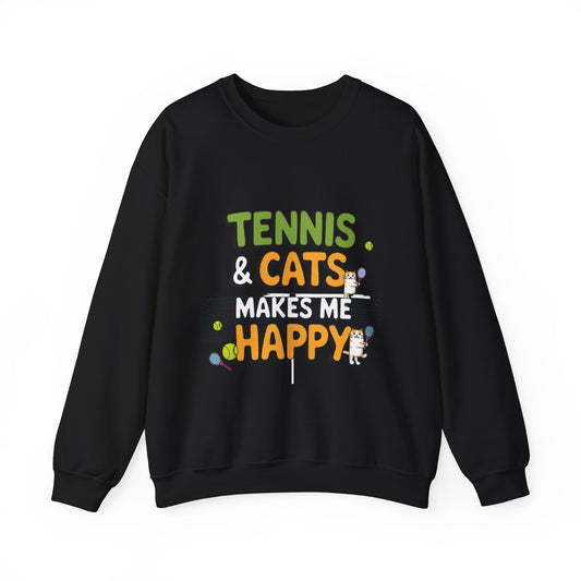 Sweatshirt-Tennis & Cats make me happy