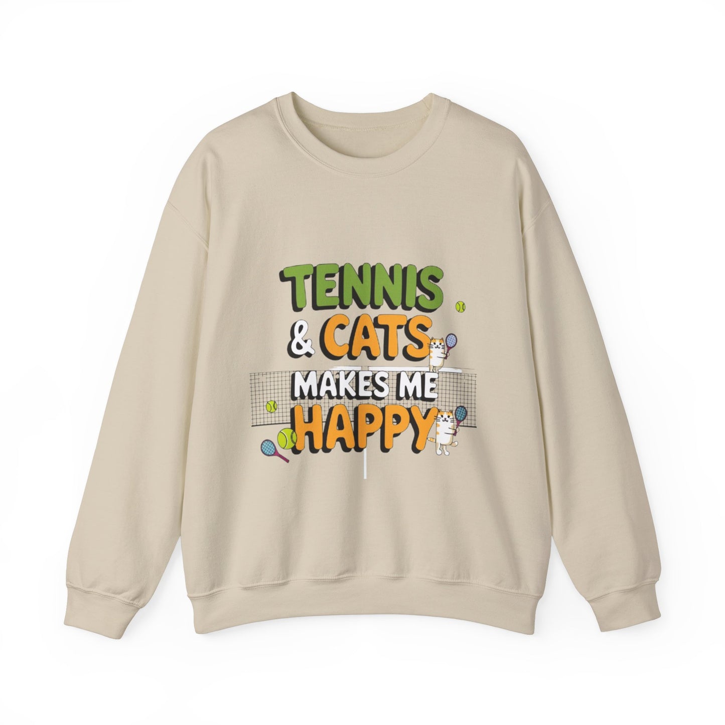 Sweatshirt-Tennis & Cats make me happy