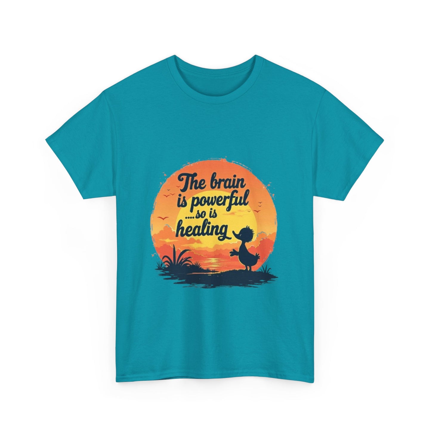 Unisex Heavy Cotton Tee - The Brain is Powerful' Inspirational T-Shirt